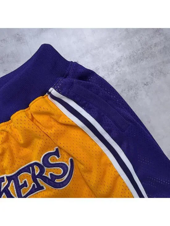 Y2K Phoenix Suns Lakers Yellow Shorts - Picture 6 of 8